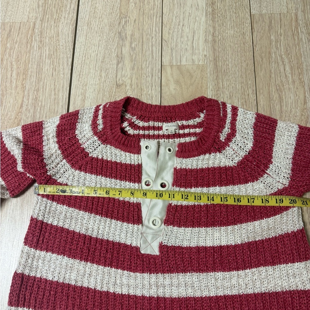 Anthropologie Pilcro Stripe Bell Sleeve Sweater - Picture 9 of 10